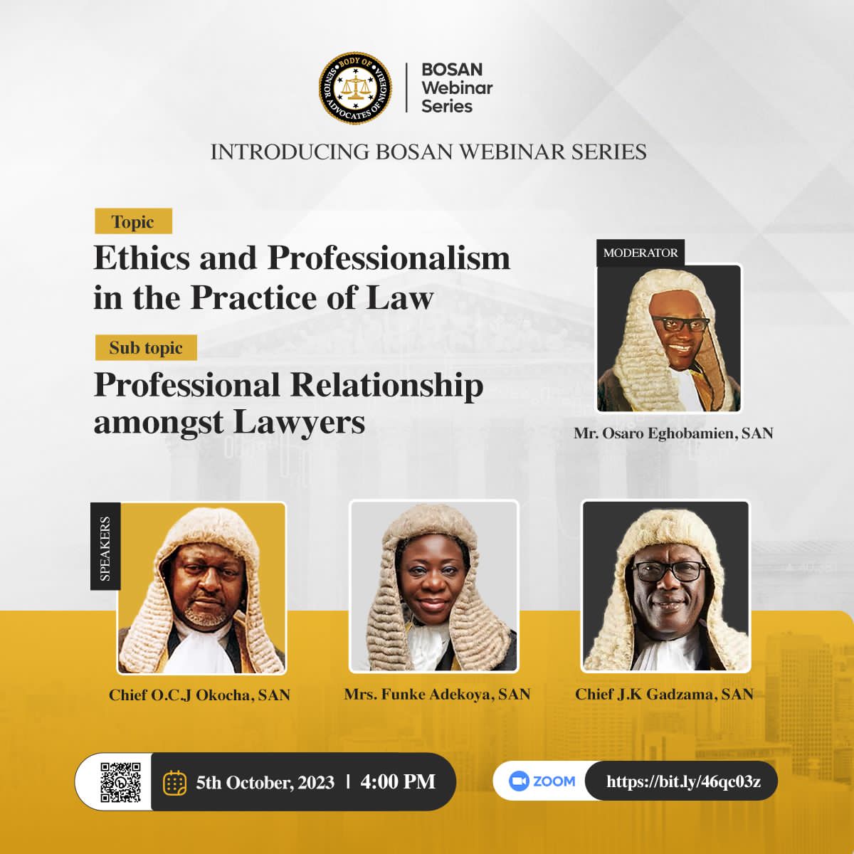 BOSAN Webinar Series Holds Engaging Discussions On Ethics