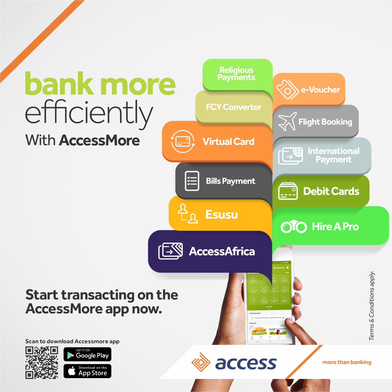 Go beyond banking, do everything and more with the AccessMore App